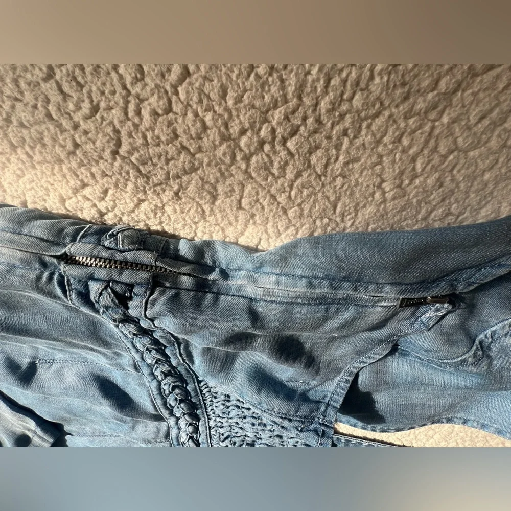 Women’s Guess Wide Leg Denim Halter Jumpsuit - Picture 10 of 16